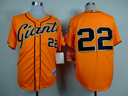 San Francisco Giants #22 Will Clark Orange Cool Base Jersey