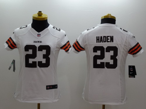 Nike Cleveland Browns #23 Joe Haden White Limited Womens Jersey