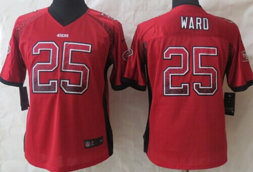 Nike San Francisco 49ers #25 Jimmie Ward Drift Fashion Red Womens Jersey