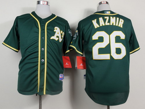 Oakland Athletics #26 Scott Kazmir 2014 Dark Green Jersey