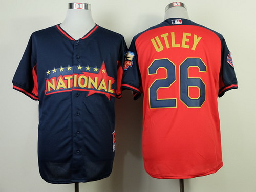 Philadelphia Phillies #26 Chase Utley 2014 All-Star Navy Blue Jersey