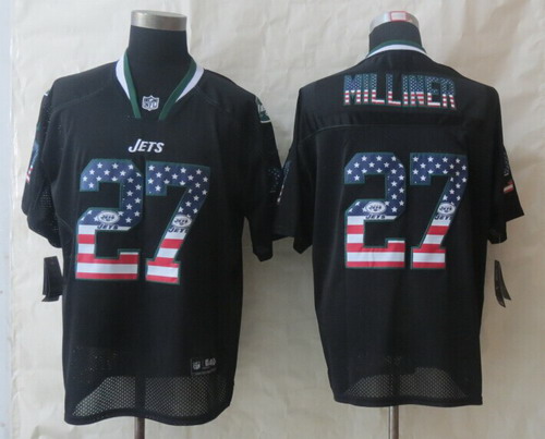 Nike New York Jets #27 Dee Milliner  2014 USA Flag Fashion Black Elite Jersey