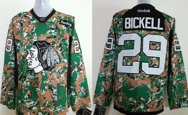 Chicago Blackhawks #29 Bryan Bickell 2014 Camo Jersey 