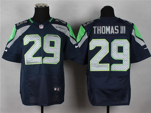 Nike Seattle Seahawks #29 Earl Thomas III Navy Blue Elite Jersey