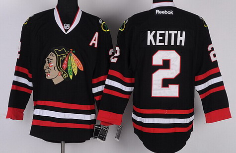 Chicago Blackhawks #2 Duncan Keith Black Kids Jersey