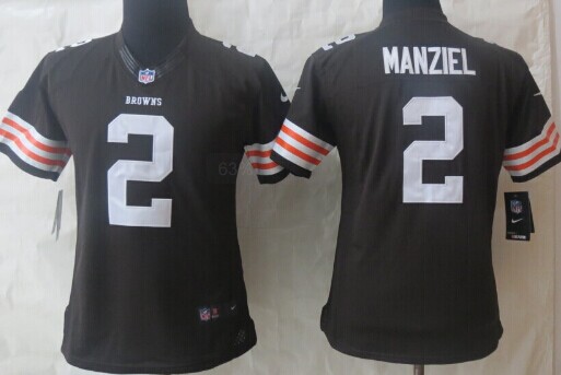 Nike Cleveland Browns #2 Johnny Manziel Brown Limited Womens Jersey