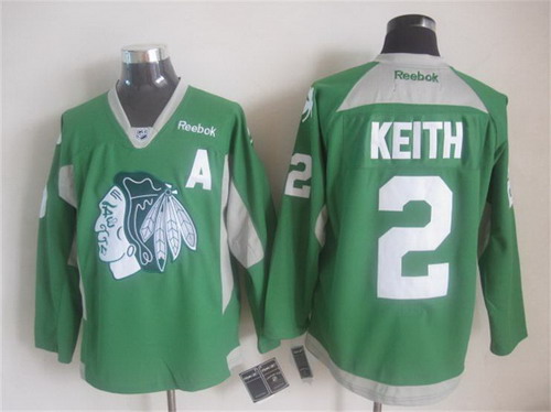 Chicago Blackhawks #2 Duncan Keith 2014 Training Green Jersey