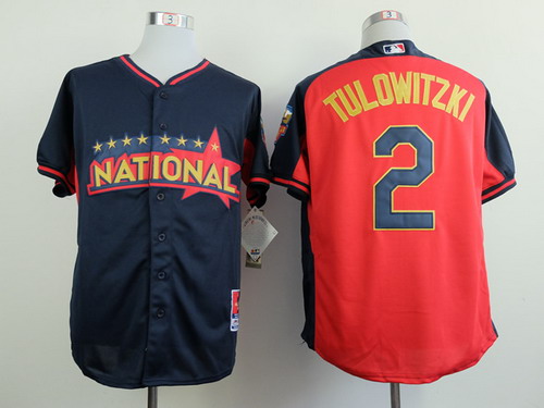 Colorado Rockies #2 Troy Tulowitzki 2014 All-Star Navy Blue Jersey