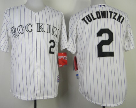 Colorado Rockies #2 Troy Tulowitzki White Jersey