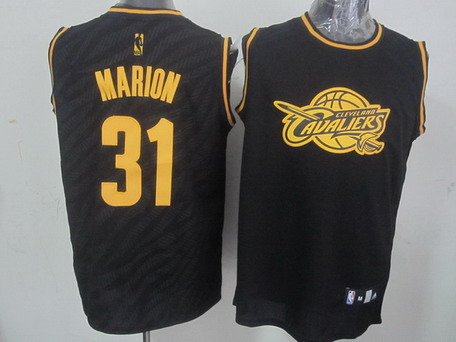 Cleveland Cavaliers #31 Shawn Marion Revolution 30 Swingman 2014 Black With Gold Jersey