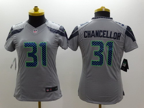 Nike Seattle Seahawks #31 Kam Chancellor Gray Limited Kids Jersey