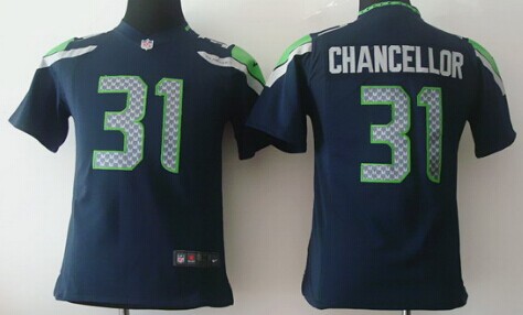 Nike Seattle Seahawks #31 Kam Chancellor Navy Blue Game Kids Jersey