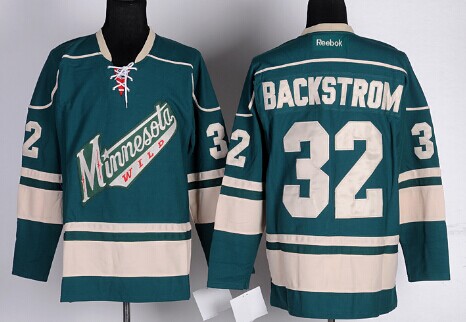 Minnesota Wild #32 Niklas Backstrom Green Third Jersey