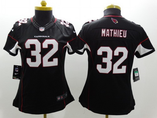 Nike Arizona Cardinals #32 Tyrann Mathieu Black Limited Womens Jersey