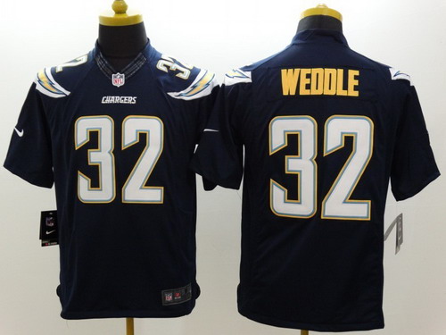 Nike San Diego Chargers #32 Eric Weddle 2013 Navy Blue Limited Jersey