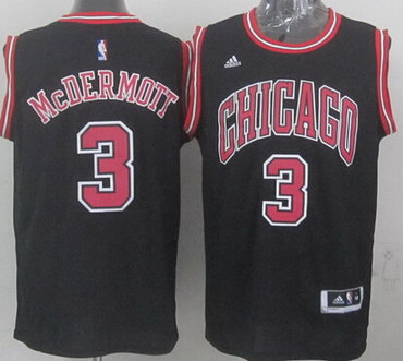 Chicago Bulls #3 Doug McDermott Revolution 30 Swingman 2014 New Black Jersey