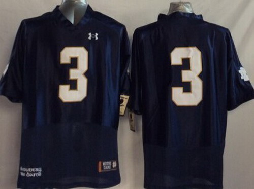 Notre Dame Fighting Irish #3 Joe Montana 2014 Blue Jersey