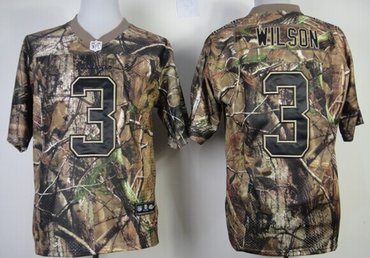 Nike Seattle Seahawks #3 Russell Wilson Realtree Camo Elite Jersey