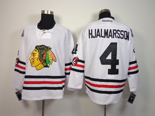 Chicago Blackhawks #4 Niklas Hjalmarsson 2015 Winter Classic White Jersey