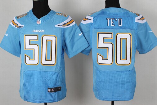 Nike San Diego Chargers #50 Manti Te'o 2013 Light Blue Elite Jersey