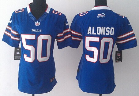 Nike Buffalo Bills #50 Kiko Alonso White Limited Womens Jersey