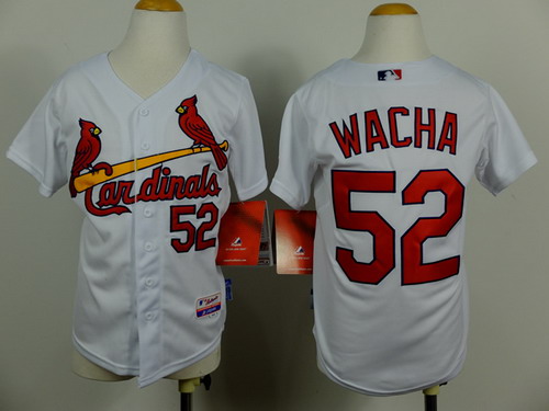 St. Louis Cardinals #52 Michael Wacha White Kids Jersey 