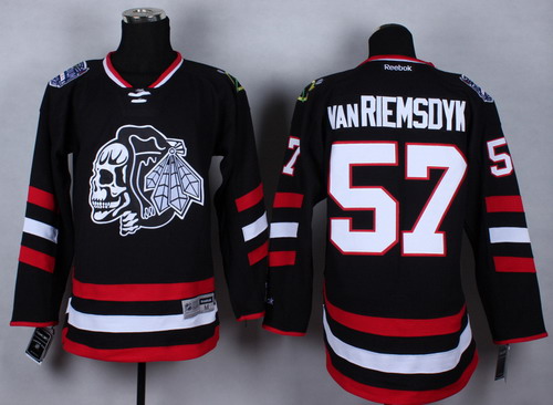 Chicago Blackhawks #57 Trevor van Riemsdyk 2014 Stadium Series Black With Black Skulls Jersey