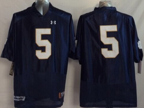 Notre Dame Fighting Irish #5 Everett Golson 2014 Blue Jersey