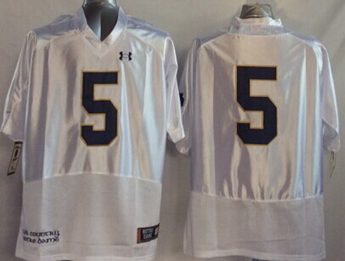 Notre Dame Fighting Irish #5 Everett Golson 2014 White Jersey