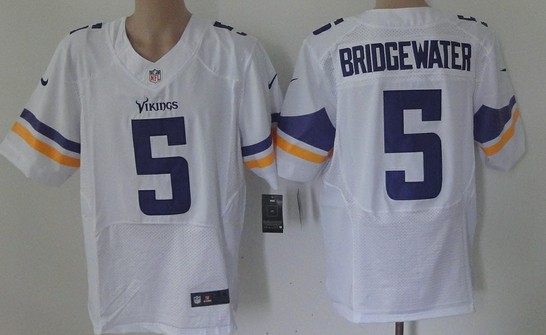 Nike Minnesota Vikings #5 Teddy Bridgewater 2013 White Elite Jersey