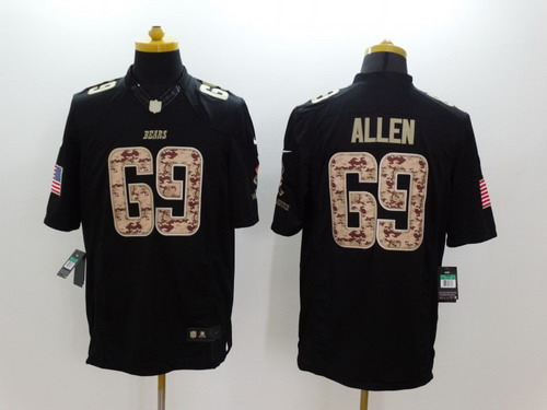 Nike Chicago Bears #69 Jared Allen Salute to Service Black Limited Jersey