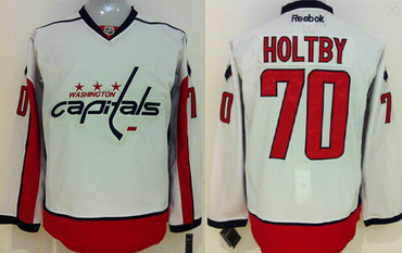 Washington Capitals #70 Braden Holtby White Jersey