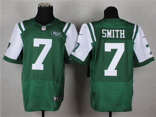 Nike New York Jets #7 Geno Smith Green Elite Jersey