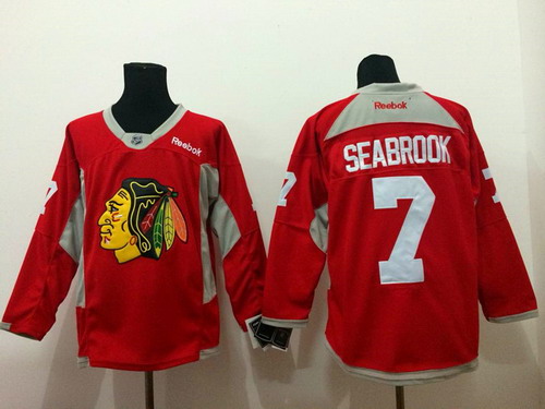 Chicago Blackhawks #7 Brent Seabrook 2014 Training Red Jersey