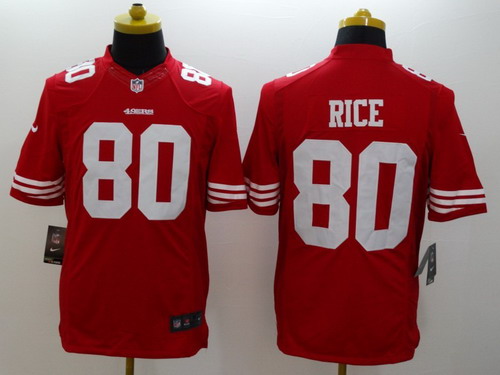 Nike San Francisco 49ers #80 Jerry Rice Red Limited Jersey