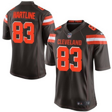 Nike Cleveland Browns #83 Brian Hartline 2015 Brown Elite Jersey