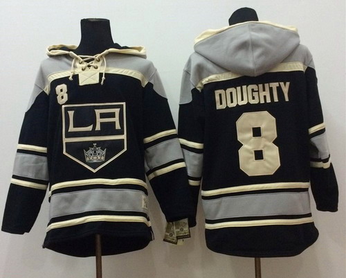 Old Time Hockey Los Angeles Kings #8 Drew Doughty Black Hoodie