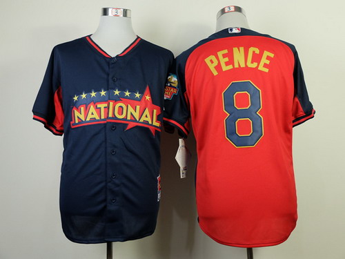 San Francisco Giants #8 Hunter Pence 2014 All-Star Navy Blue Jersey