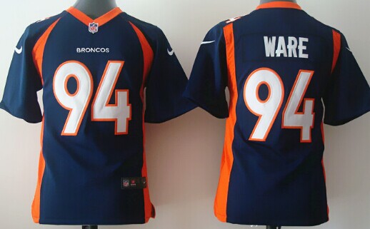 Nike Denver Broncos #94 DeMarcus Ware 2013 Blue Game Kids Jersey