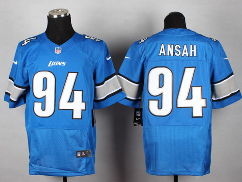 Nike Detroit Lions #94 Ezekiel Ansah Light Blue Elite Jersey