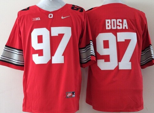 Ohio State Buckeyes #97 Joey Bosa 2015 Playoff Rose Bowl Special Event Diamond Quest Red Jersey