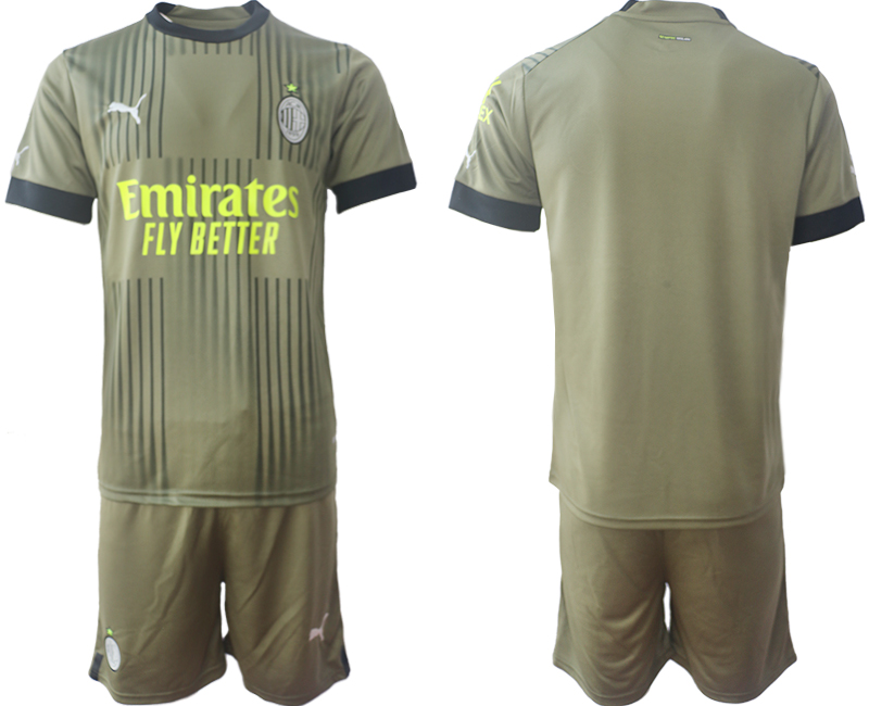 AC milan Green away blank 2022-2023 Soccer jerseys suit