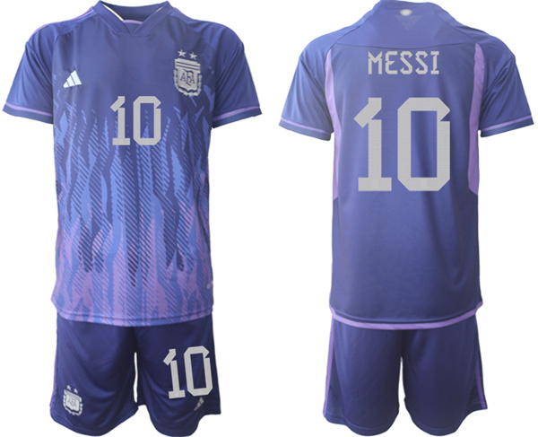 Argentina 10 MESSI 2022-2023 away jerseys Suit