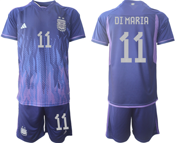 Argentina 11 DI MARIA 2022-2023 away jerseys Suit