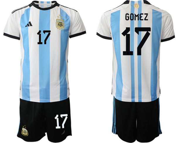 Argentina 17 GOMEZ 2022-2023 Home jerseys Suit