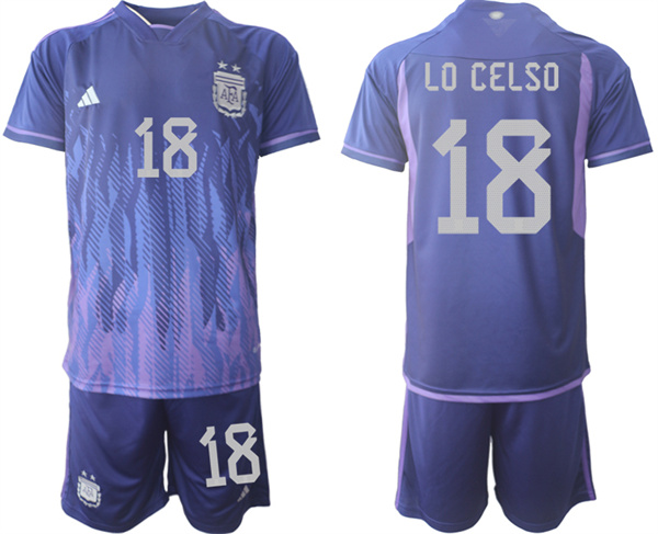 Argentina 18 LO CELSO 2022-2023 away jerseys Suit