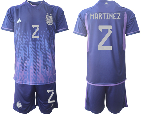 Argentina 2 MARTINEZ 2022-2023 away jerseys Suit