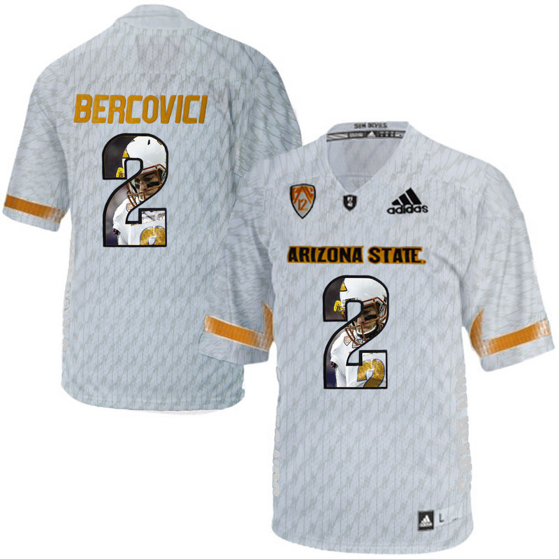 Arizona State Sun Devils 2 Mike Bercovici Ice Team Logo Print College Football Jersey10