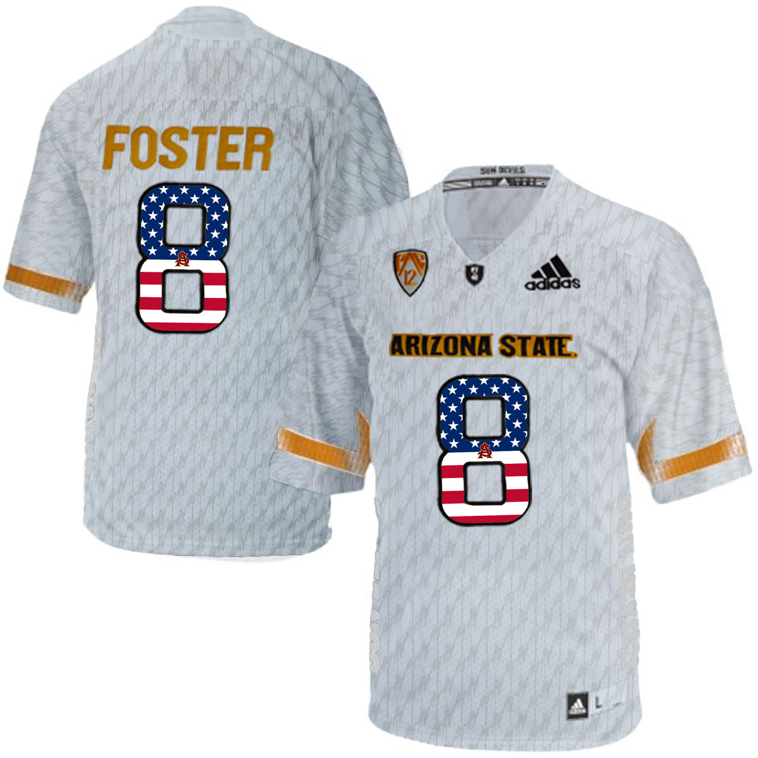 Arizona State Sun Devils 8 D.J. Foster Ice College Football Jersey