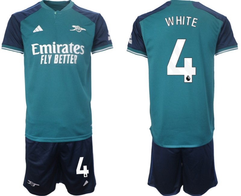 Arsenal 2nd away 4# WHITE 2023-24 suit Soccer Jerseys